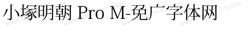 小塚明朝 Pro M字体转换